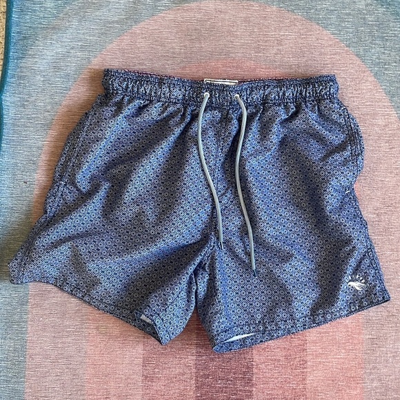 Ted Baker London Blue Patterned Swim Trunks - Picture 5 of 8
